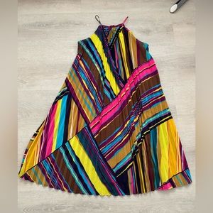 Calvin Kline halter dress. Pleated all around, fully lined.